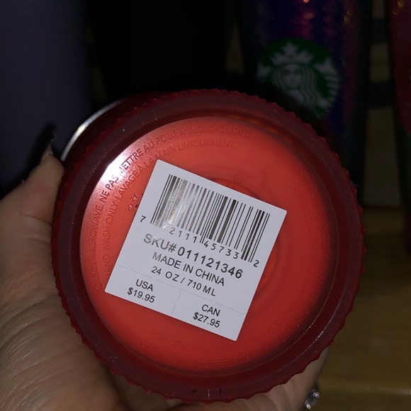 Red studded Starbucks tumbler - Picture 3 of 3
